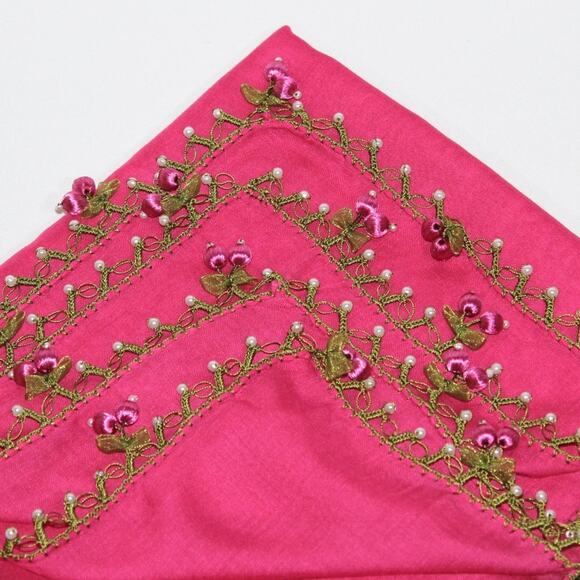 Tulbent Scarf Handmade Crochet Detailing NWOT - Picture 1 of 11